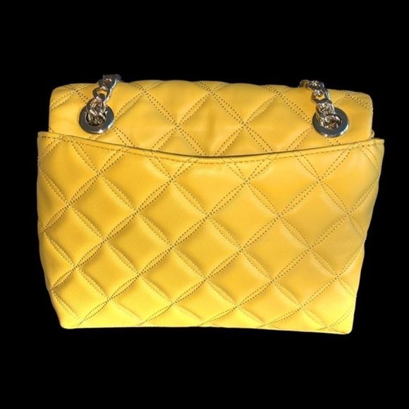 Kate Spade Mustard Yellow Quilted Natalia Chain Bag - Picture 3 of 15